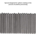 Metal Jewelry Anvil Chisel Kit With Punch Stamp Molds For Jewelry Making And Metal Carving Pro Grade Tools Set 20pcs shown in a row