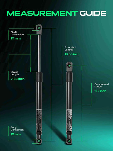 Rear Hatch Gas Struts Replacement For Toyota Prius 2010 2011 2012 Hatchback And Prius Plug In 2012 Lift Supports Set Of 2 68960-0W530