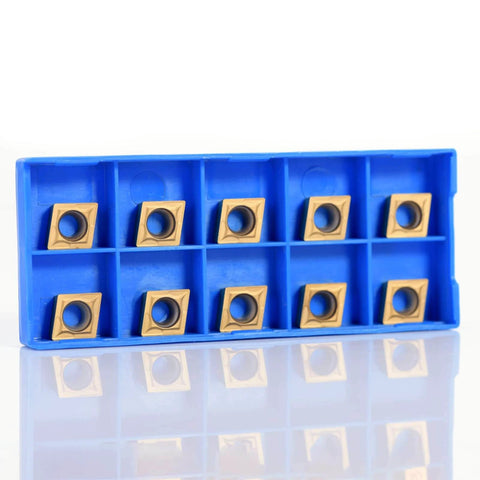 CCMT Turning Insert Set 32.5 Degree Carbide Inserts 9T304 For CNC Lathe Machining 10 Pack With Box