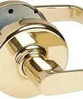 Budget Grade 2 Passage Hall Closet Lever Lock Set, Two And Three Eighths Inch Backset, Bright Polished Finish, Non Handed, Steel Zinc Brass Build