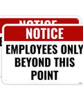 Two Pack Employees Only Sign For Doors 10 By 7 Inches Aluminum No Customers Allowed In Work Area Staff Only Door Sign