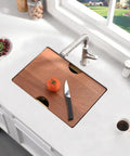 Wooden cutting board over undermount 10 inch bar sink for your wet bar 10x18 inch stainless steel 16 gauge single bowl kitchen sink.
