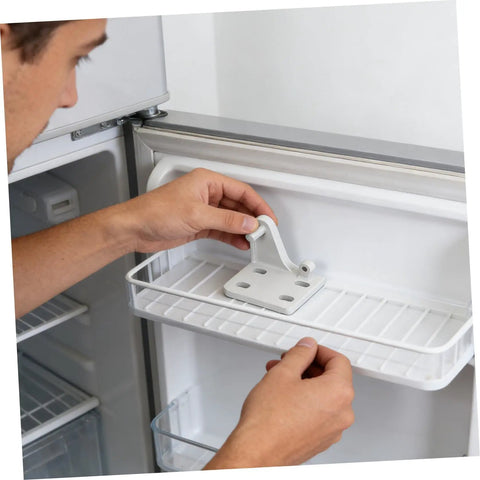 Applying Heavy Duty Metal Refrigerator Door Hinges For Fridges And Coolers With Hardcore Steel Joints and no sweat DIY swap.