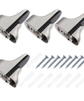Adjustable Zinc Alloy Shelf Brackets, 4 Pack, No Burrs, Easy to Install with screws and anchors, for glass shelves