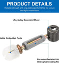Heavy Duty Cam Lock Furniture Connectors Kit With M6 X 40mm Zinc Dowel Bolts And Snug Caps showing zinc alloy eccentric wheel and embedded parts.