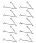 Cupboard Lift Up Strut Kit 10 Pieces Heavy Duty Metal Support Hinges for Kitchen Cabinets displayed in open position