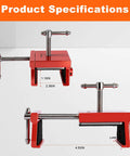 Pro Grade Cabinet Clamps With Built-In Drill Aligner, 2 Pack Face Frame Alignment Tool Set shown in product specifications