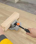 Beefy 2.5 Inch Quick Release Drill Press Vise for Drilling Machine and Milling Projects, Portable Bench Clamp Vise with Rapid Adjust, Heavy Duty Tabletop Vise for Precision DIY Woodworking and Crafts, aluminum vise clamping wood