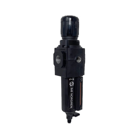 Badass Three Eighth Npt Combo Filter Regulator Featuring Heavy Duty Metal Bowl Dial Gauge And Fast Manual Twist Drain For Plug And Play Air Filtration And Zero Fuss Pneumatic Operation