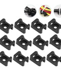 Heavy Duty Three Hundred Screw Mount Cable Ties And Straps for secure wire management, pack of 12 black plastic clips.