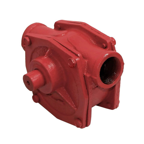 No Gimmicks Real Deal Heavy Duty Manual Rotary Hand Pump Made For Diesel Gasoline And Kerosene Shifts Smoothly Yanks Fluids Quick From Heavy Steel Drums in red.