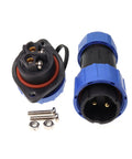 Tough As Nails 2 Pin Waterproof Screw Crimp Connector Featuring Gold Plated Copper Contacts And IP68 Sealing for aviation wire harness