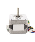 Nema 17 Stepper Motor 42x42mm Frame 1.8 Degree 28N.cm Torque 0.4A 2 Phase 4 Wires For DIY 3D Printers And CNC Machines, Compact 42BYGH Stepping Motor For X Y Z Axis Drives, Ready To Rock Precision Motion Projects., silver Nema 17 stepper motor with shaft and 4-wire connector