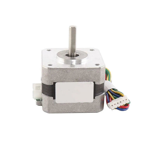 Nema 17 Stepper Motor 42x42mm Frame 1.8 Degree 28N.cm Torque 0.4A 2 Phase 4 Wires For DIY 3D Printers And CNC Machines, Compact 42BYGH Stepping Motor For X Y Z Axis Drives, Ready To Rock Precision Motion Projects., silver Nema 17 stepper motor with shaft and 4-wire connector