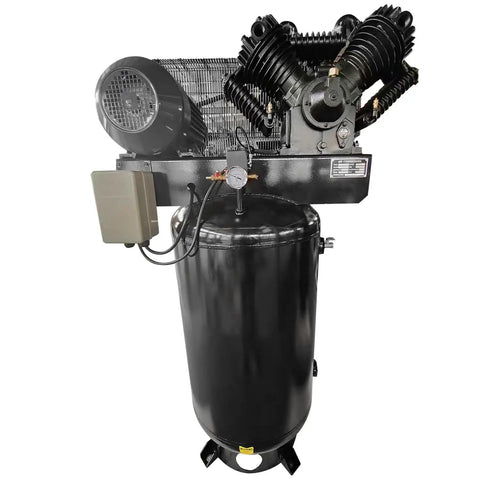MutsMover 80 Gallon Vertical Air Compressor, 10HP Two-Stage Electric Unit, 37 CFM Industrial Stationary Pump, 175 PSI High Pressure Shop Model For Automotive Repair And Manufacturing Needs