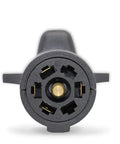 Front view of Ultimate 7 Pin To 5 Pin Trailer Adapter For RVs Waterproof And Dustproof Plug With Tool Free Installation.