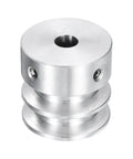 V-Type Pulley With 8mm Bore And 30mm Outer Diameter Double Groove Aluminum Alloy For 6mm PU Shape Belt Go-To Component For Motor Shaft Or Drill Press Applications Includes Two Machine Screws