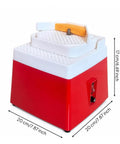 Sleek Compact Electric Grinding Machine And Polisher Shaper With Vertical Spindle For Fine Carving Edging And Component Finishing On Your Hobby Bench Setup That Gets The Job Done Quick Every Single Time You Fire It Up, red design, compact size, showing sponge and spindle.