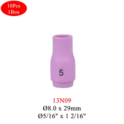 13N09 TIG Alumina Ceramic Nozzle Cups #5 With 8mm Bore And 29mm Length Fit WP9 WP20 WP17 WP26 Arc Welding Tools, single pink cup