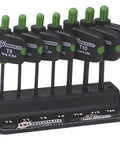 Set Of 7 Star Flagdriver Tools T6 Through T20 In Protanium Steel With ProGuard Finish on stand, precision ends, Made in USA.