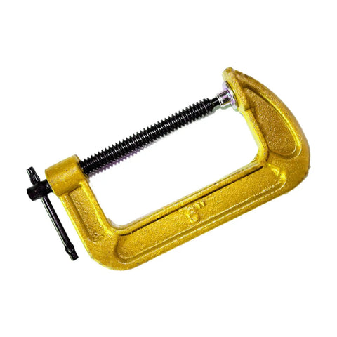 C Shaped Woodworking Clamp For Quick Easy Clamping On Various Materials Heavy Duty Steel Carpenter Tool With Rust Resistant Build And Deep Thread Grip