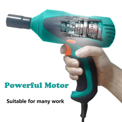 Beefy 12V Half Inch Corded Impact Wrench Kit With LED Light And Bubble Level showing internal motor design