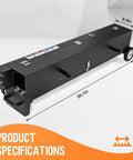 Heavy Duty Electric PVC Pipe Heater Bender For 1/2 To 4 Inch Conduit With Smart Temperature Detector. Side view showing dimensions.