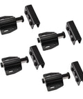 Black Frameless Glass Door Magnetic Catch Latch Set 4 Pack Push Open Touch Latches With Cabinet Clamp Fits 5 To 8mm