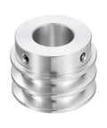 V-Type Pulley With 19mm Bore And 40mm Outer Diameter, Double Groove Aluminum Alloy Drive Wheel for Motor Shafts