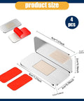 Four Pack Magnetic Door Catches No Drill Heavy Duty Hidden Locks Secure Cabinets With Super Strong Adhesive product dimensions on display