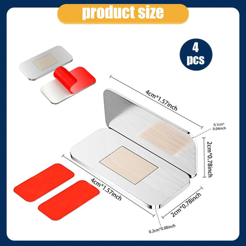 Four Pack Magnetic Door Catches No Drill Heavy Duty Hidden Locks Secure Cabinets With Super Strong Adhesive product dimensions on display