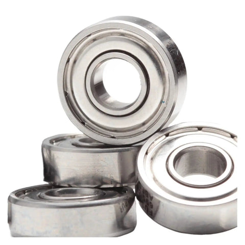 Close-up of ABEC5 Miniature Ball Bearings 5x13x4 Mm 10 Pack 695ZZ 6195ZZ Low Noise High Precision Bearings in rust-resistant steel