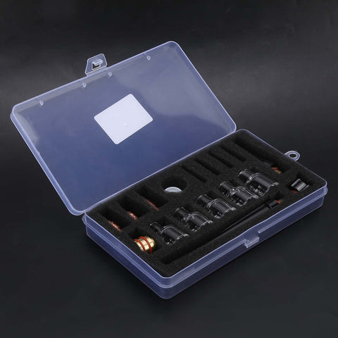 Heavy Duty Welding Torch Consumable Kit With Beefy Glass Cups Rock Solid Brass Clamps Durable Electrodes And Precision Nozzles inside case