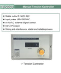 Image of TB-200S Manual Tension Controller with display and control knob, stable output features for precision processing.