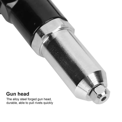 Close-up of alloy steel head on Car Rivet Adapter Kit Alloy Steel Head with Vertical Handle Quick Drill Conversion.