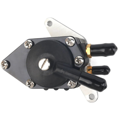 Outboard Fuel Pump Repair Kit For Johnson Evinrude 3 Cylinder 60-70 HP V4 Crossflow Motors Rebuild Kit Fits Pre VRO 1984 And Earlier Models Mounts On Air Silencer Cover In Place Of VRO Pump shown from top view