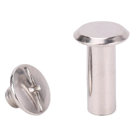 Flat Round Head Rivet Bolt Set Durable Installation Kit For Scrapbooking And Craft Lovers 50 Pairs M5 Rivet Nuts Easy Install