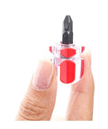 Close-up of Ultra Short Tiny Screwdriver Set for Sewing Machines and Electronics with Phillips bit and ergonomic non-slip grip.