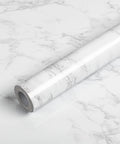 Roll of Marble Contact Paper For Countertops Peel And Stick Self Adhesive Waterproof White Grey Faux Marble Wallpaper