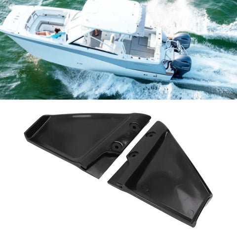 Hydrofoil Stabilizer For Outboard Motors 4-50HP ABS Plastic Black Fin Pair Of Stabilizers Boosts Your Boat Stability Reduces Drag