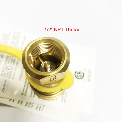 Solid Brass Half Inch Gas Quick Connect Kit With Female Insert Plug And Half Inch Male NPT Fittings For Natural Gas