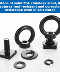 Beefy 8 Piece T Track Mount Tie Down Anchor Kit For Roof Rack With M8 Stainless Steel Eye Bolts Nuts And Washers Track Bolts