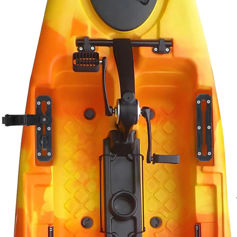 Two Pack 7.4 Inch Low Profile Kayak Track For Fishing Rod Holder And Gear Accessories, reinforced marine nylon rail system mounted on kayak deck