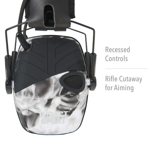 Impact Sport Electronic Shooting Earmuff With 4x Sound Amplification And Auto Shutoff To 82 dB 22 NRR side view