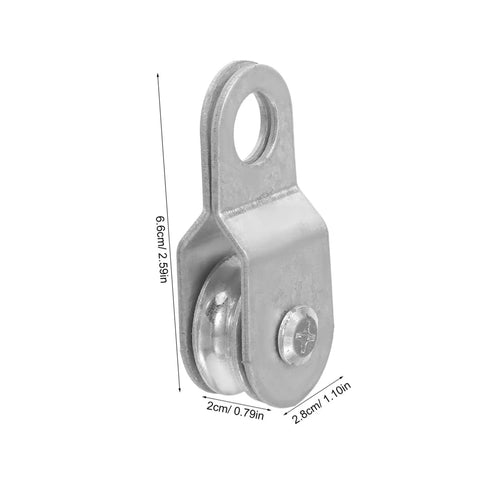 12Pc Swivel Rope Pulley Block Roller Set For 6mm Cable With Smooth Wheel Bearing System Lightweight Aluminum Coated Zinc Pulley For Heavy Duty Load Lifting And Home Organization Rope Cable Roller, 6.6cm