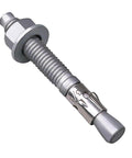 Three Eighths Inch Outer Diameter Concrete Anchor Bolts Set With Washer And Nut, Galvanized Carbon Steel Wedge Anchors For Concrete, Three Inch Length, Bulk Pack Of Ten, Heavy Duty Fasteners For Structural Installations
