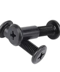 Heavy Duty M6 Beveled Flat Head Cross Furniture Bolts And Nuts Kit 40 Sets For Indoor Outdoor Use Premium SS304 Stainless Steel Fasteners For DIY Projects And Furniture Builds With Durable Threads And Easy Tightening, black beveled head bolts