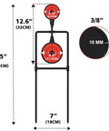Auto Reset Steel Target Spinner for Centerfire Handguns up to 44 Magnum with two rotating targets, 3/8 inch thick steel.