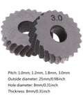 Two Piece Knurl Wheels Knurling Tool Kit 1.0mm 1.2mm 1.8mm 3.0mm For Metalworking Replacement Knurl Wheels steel material