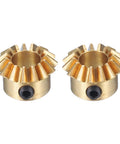 Two Pack Bevel Gear Set 0.8 Module 1 To 1 Ratio 15 Teeth 6mm Bore Bevel Pinion Gear 45 Degree Steering Gear